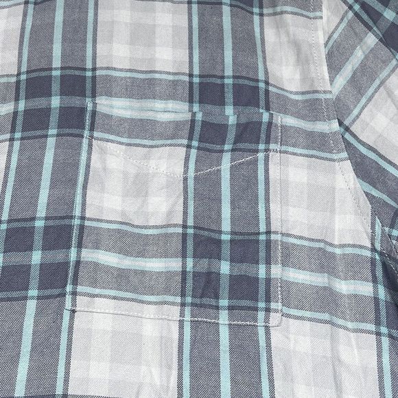 Tommy Bahama Zamora Plaid Silk Shirt Men XXL Gray Green Short Sleeve - Picture 5 of 13